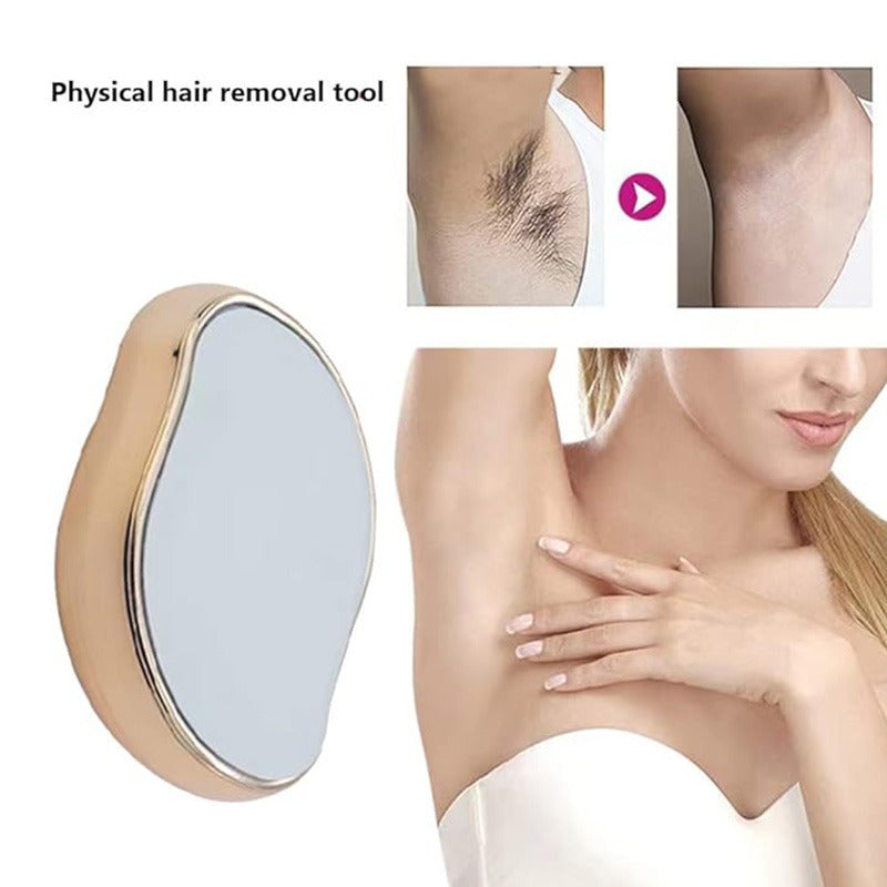 Beakey Crystal Smooth Hair Remover Painless Exfoliation for Legs Back Arms-Champagne