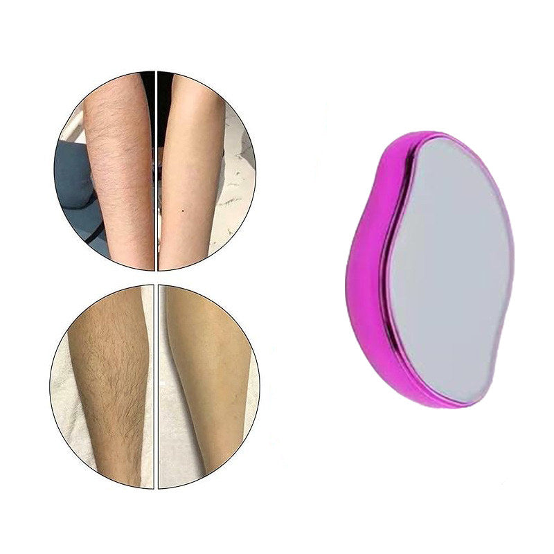 Beakey Crystal Smooth Hair Remover Painless Exfoliation for Legs Back Arms-Rose Red