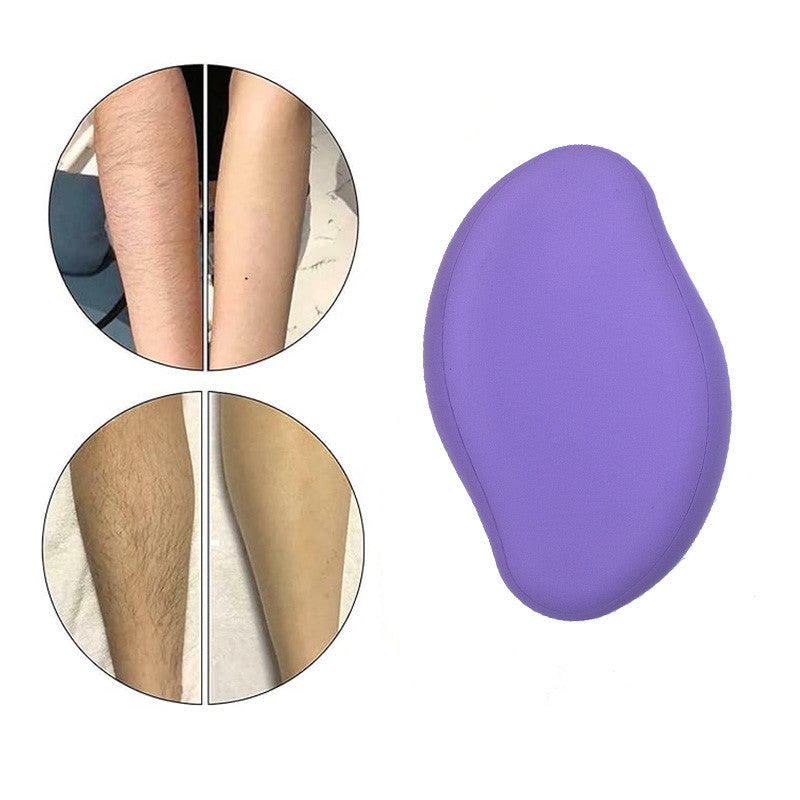 Beakey Crystal Smooth Hair Remover Painless Exfoliation for Legs Back Arms-Matte Purple