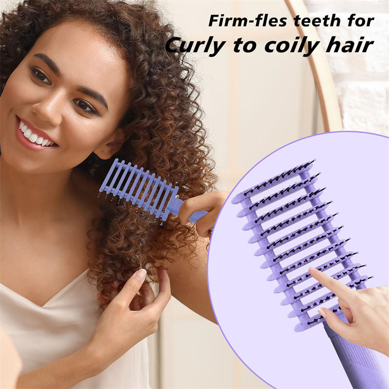 Beakey Curly Hair Brush Defining Vented Curl Defining Brush for Curly Hair Shaping 9105-Purple