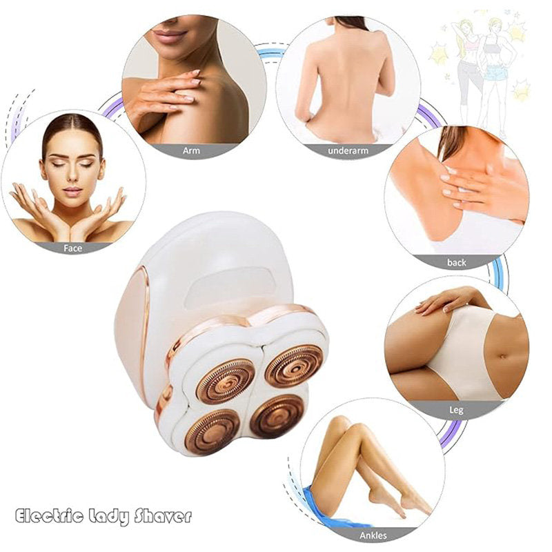 Beakey Electric Razors with LED Light Painless Rechargeable for Bikini Underarm Arm