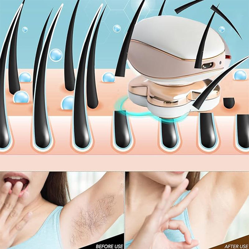 Beakey Electric Razors with LED Light Painless Rechargeable for Bikini Underarm Arm