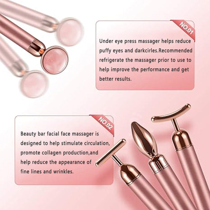 Beakey 4-in-1 Face Massager Roller for Eye Nose Reducing Puffiness Wrinkle