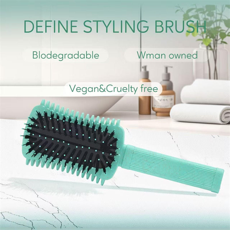 Beakey Curly Hair Brush Defining Volume Curl Defining Brush for Curly Hair Shaping 9205-Green