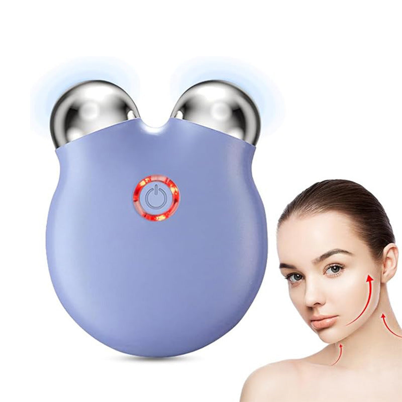 Beakey Mini Facial Massager with 3 Intensity Levels for Face Lifting Sculpting-Purple