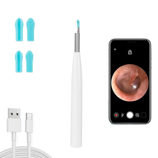 Beakey Ear Wax Removal Tool HD Cleaner with Camera and LED Lights for Teens Adults-White