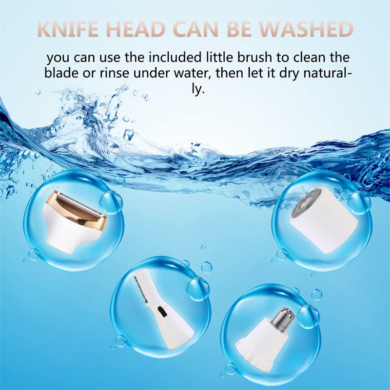 Beakey 4 in 1 Electric Razor Painless USB Rechargeable for Face Leg Brows