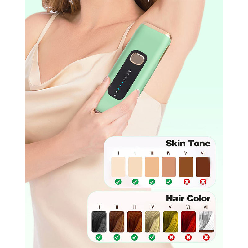 Beakey IPL Laser Hair Removal Device 999,900 Flashes Permanent for Whole Body-Green