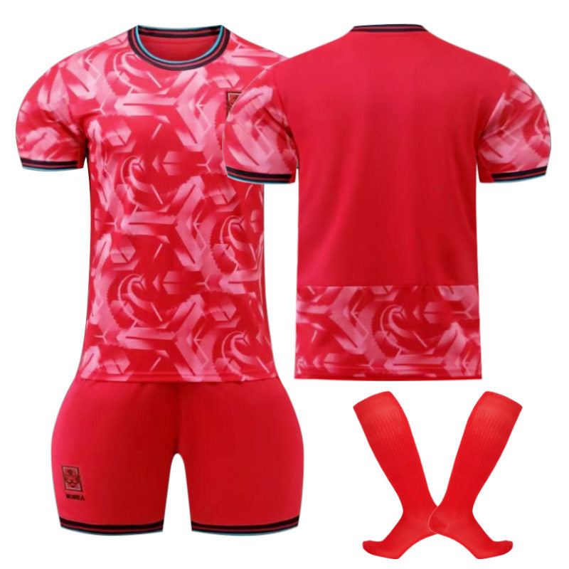 Beakey South Korea Home Jersey for Kids Adult 3 Pcs Soccer Training Outfits