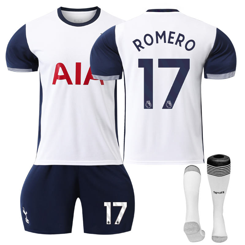 Beakey Spurs Home ROMERO #17 Soccer Jersey for Kids Adult 3 Pcs Outfits