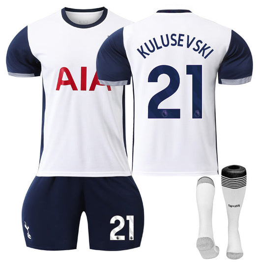 Beakey Spurs Home KULUSEVSKI #21 Soccer Jersey for Kids Adult 3 Pcs Outfits