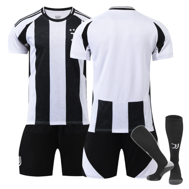 Beakey Juventus Home Soccer Jersey for Kids Adult 3 Pcs Training Outfits