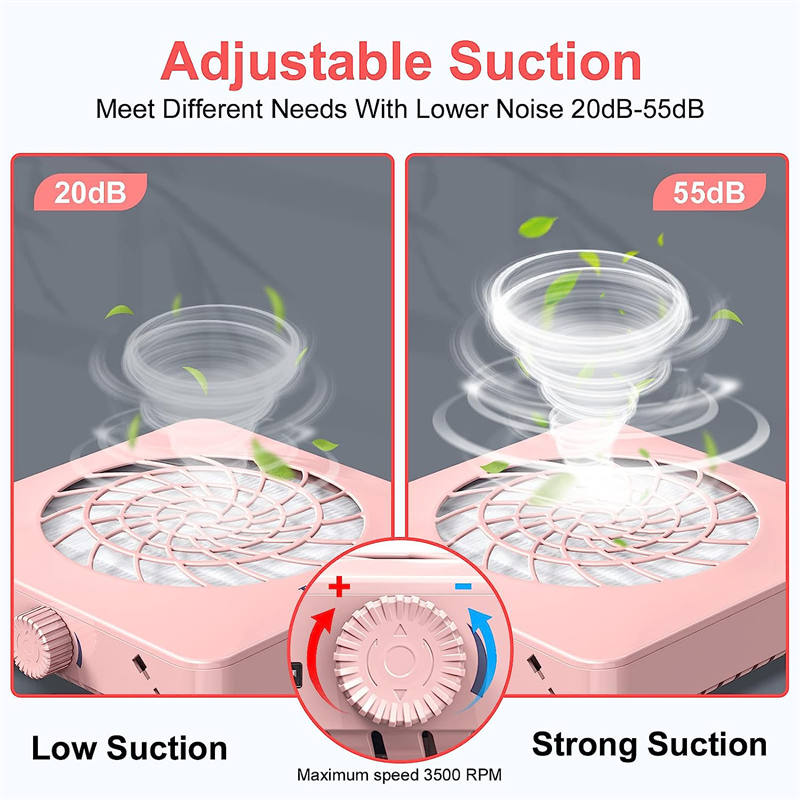 Beakey Nail Dust Collector with Reusable Filter Low Noise for Acrylic Nail