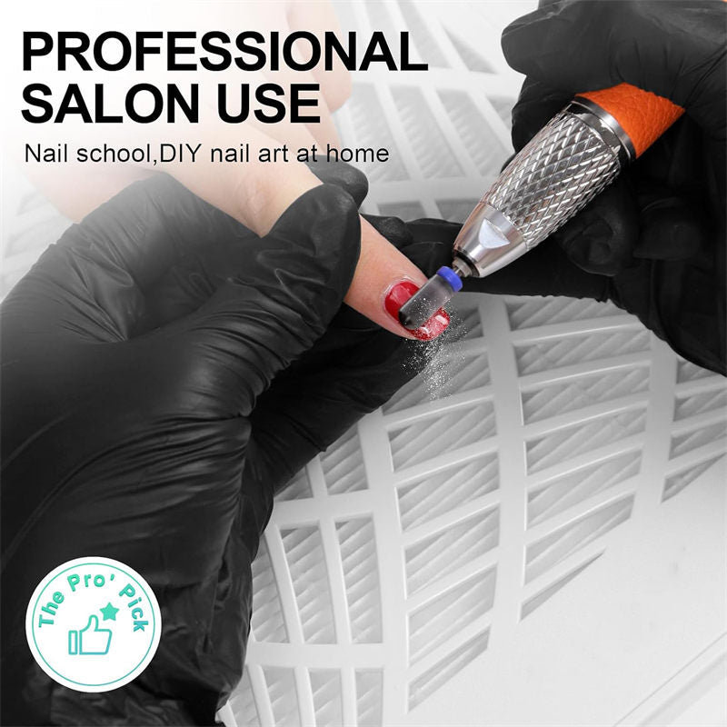 Beakey Rechargeable Nail Dust Collector Low Noise for Home Salon Use-White