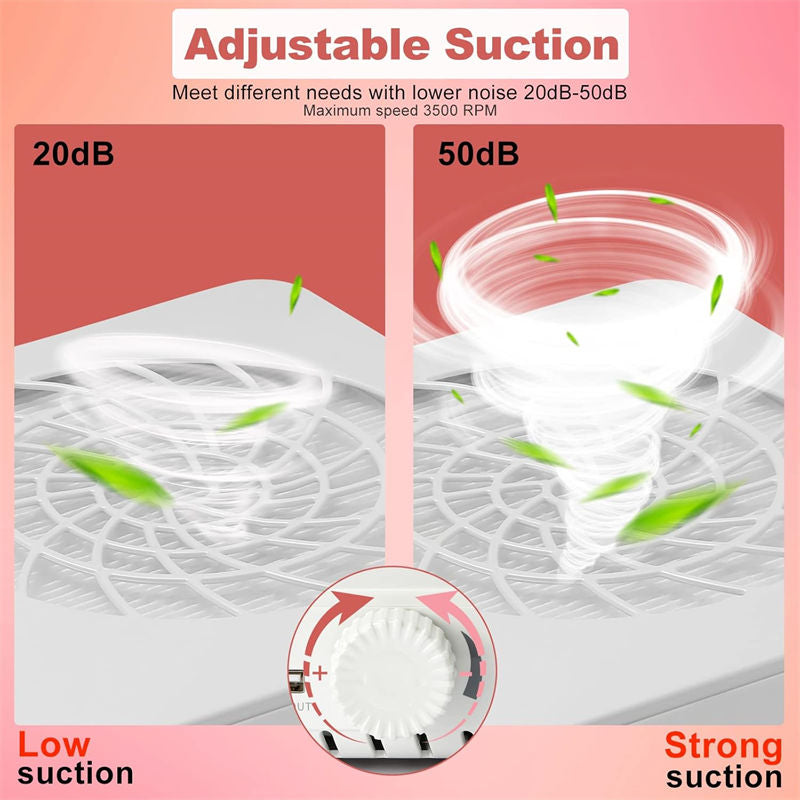 Beakey 48W Nail Dust Extractor with Powerful Fan Low Noise for Acrylic Nail
