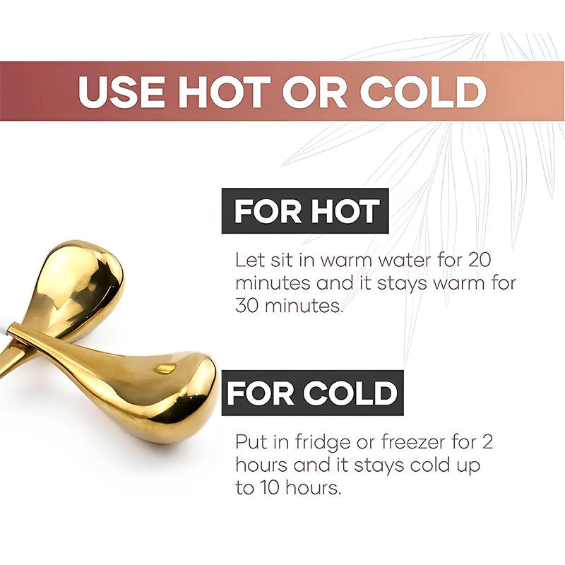 Beakey Ice Globes Facial Skin Care Tools for Women Face Eyes with Storage Case-Gold