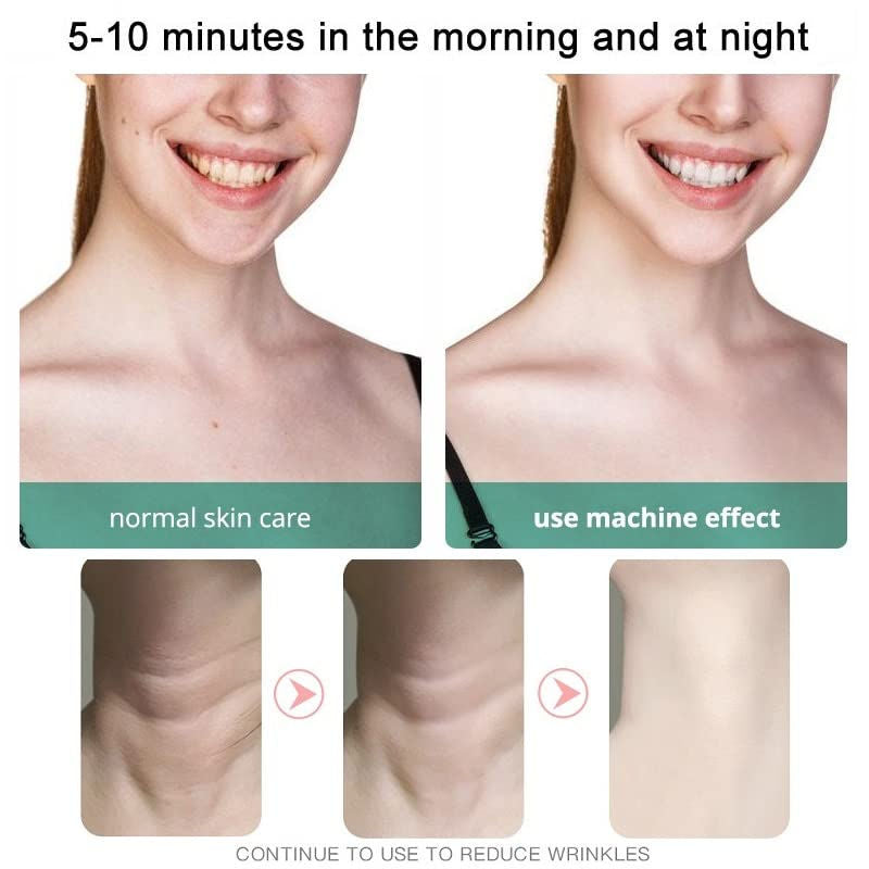 Beakey Facial Neck Massager with 3 Colors LED Therapy for Skin Lifting