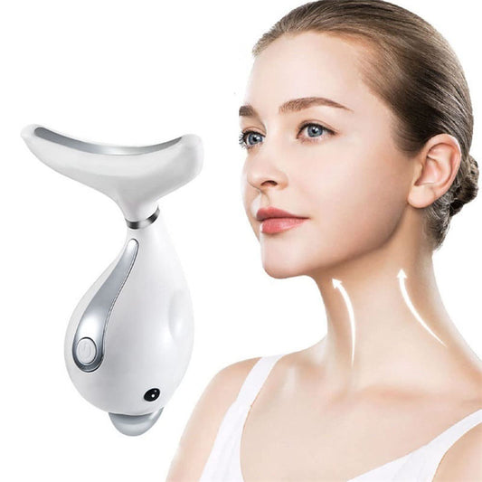 Beakey Facial Neck Massager with 3 Colors LED Therapy for Skin Lifting