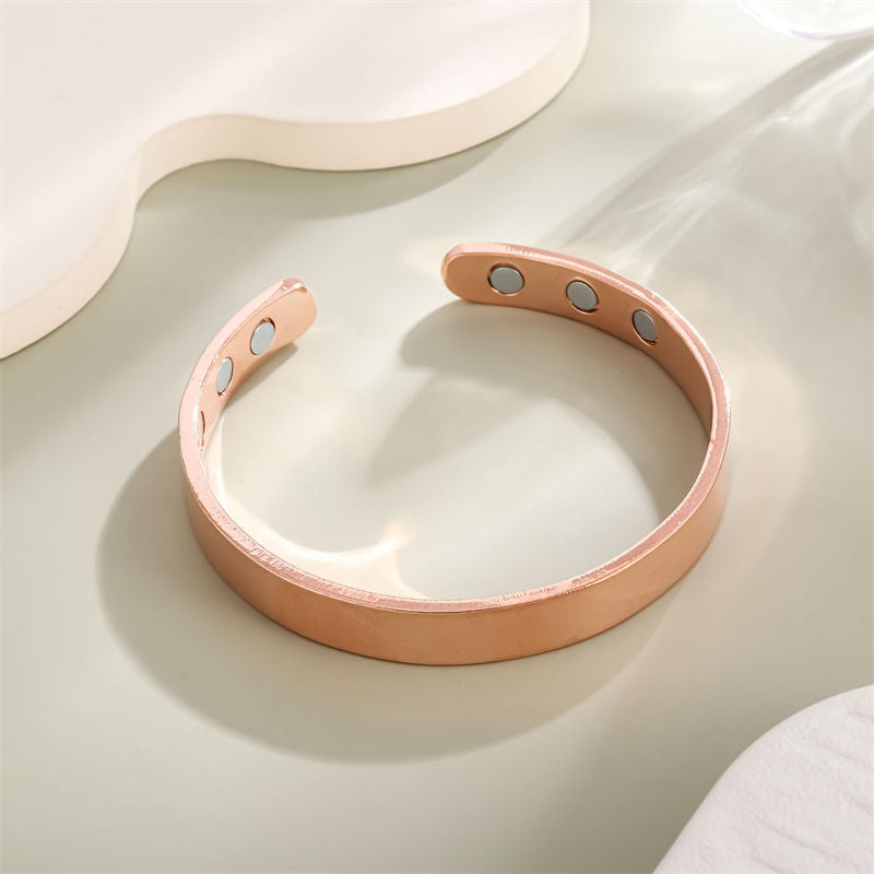 Beakey Magnetic Therapy Bracelet Adjustable Jewelry Gifts for Women Men-Rose Gold