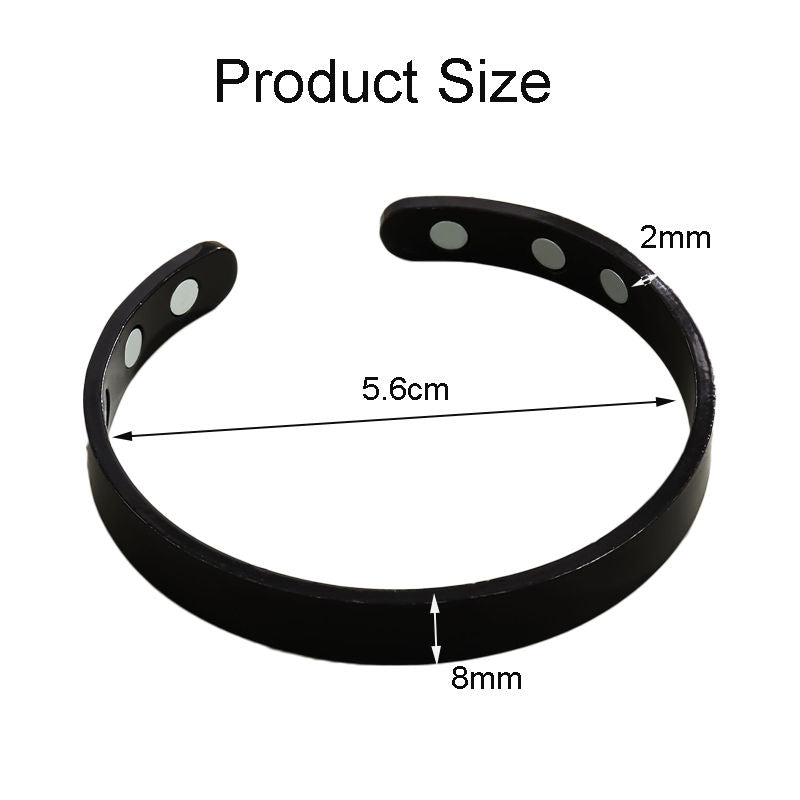 Beakey Magnetic Therapy Bracelet Adjustable Jewelry Gifts for Women Men-Black
