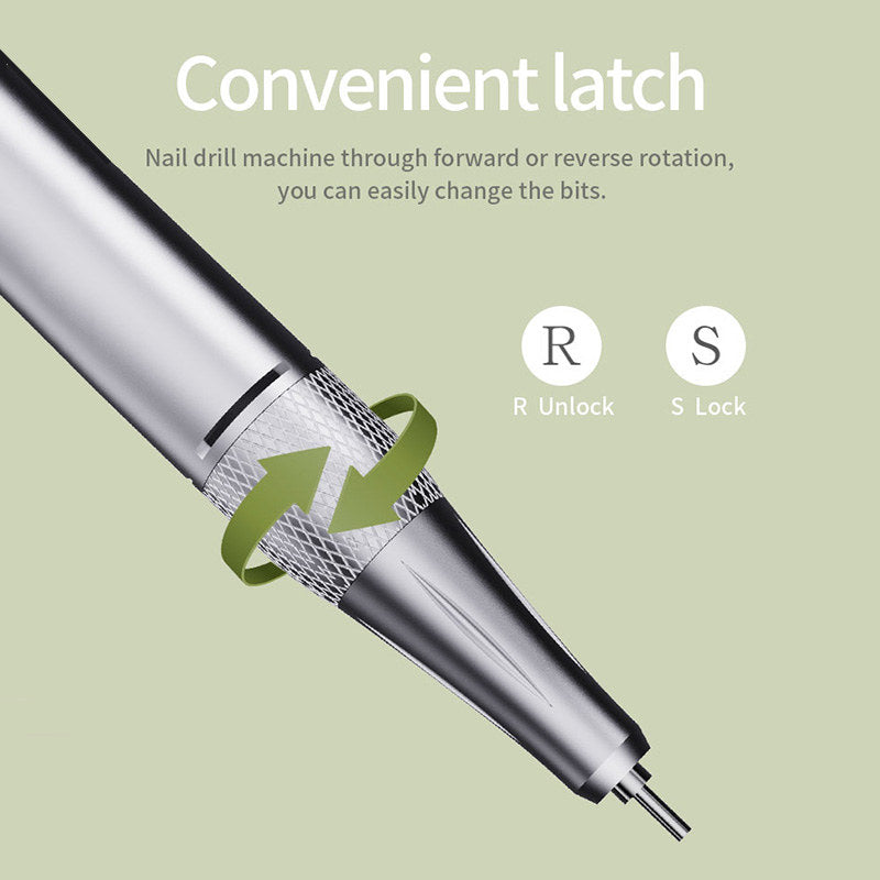 Beakey Electric Nail Drill Machine Set Portable Nail Grinder for Acrylic Gel Nail-Black