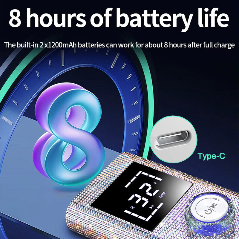 Beakey Cordless Electric Nail Drill 45000RPM Portable Diamond E-File for Salon Personal Use