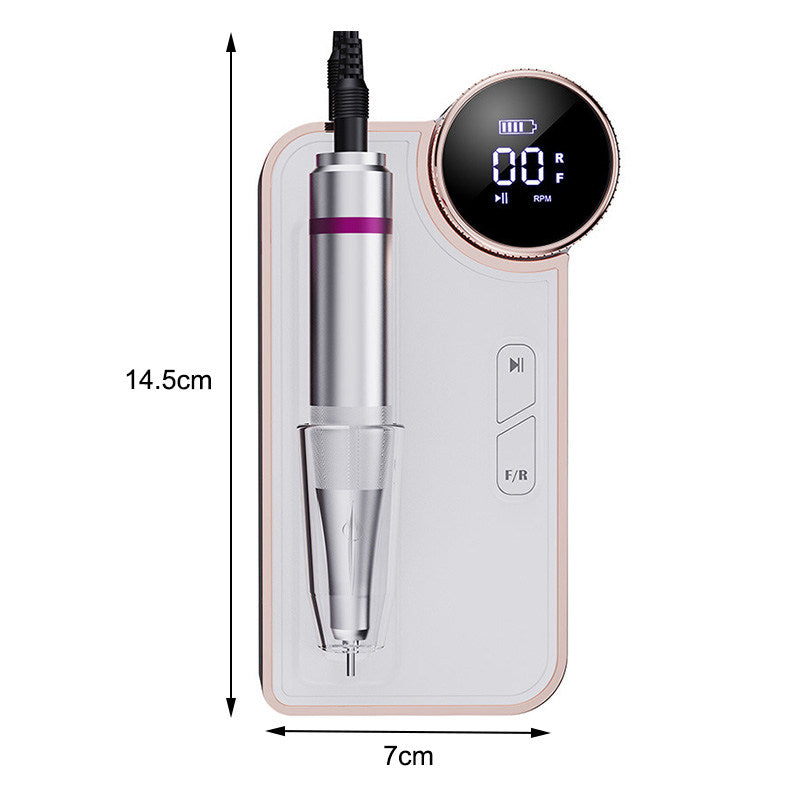 Beakey Electric Nail Grinding Set Professional Nail File Kit for Nail Artists DIY-White