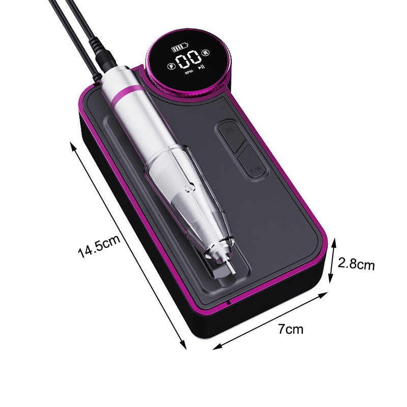 Beakey Electric Nail Grinding Set Professional Nail File Kit for Nail Artists DIY-Silver