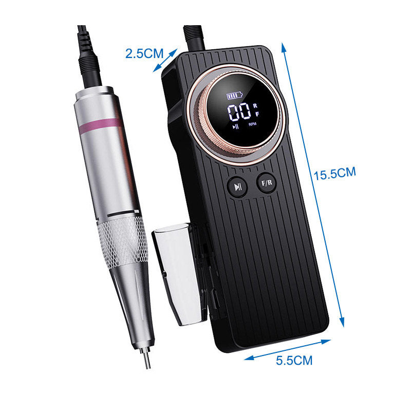 Beakey Electric Nail Drill Kit 35000RPM Pro Drill Nail E File Manicure Pedicure-Black