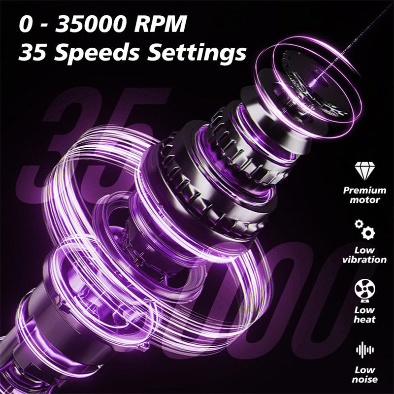 Beakey Electric Nail Drill Kit 35000RPM Pro Drill Nail E File Manicure Pedicure-Silver