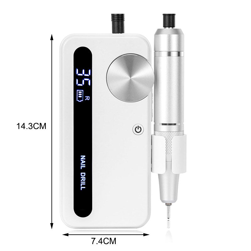 Beakey Electric Nail Drill Kit 35000RPM Pro Drill Nail E File Manicure Pedicure Polishing Tool-White