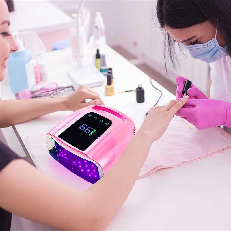 Beakey UV LED Nail Lamp Auto Sensor Gel Nail Dryer for Home Salon DIY Manicure-Pink