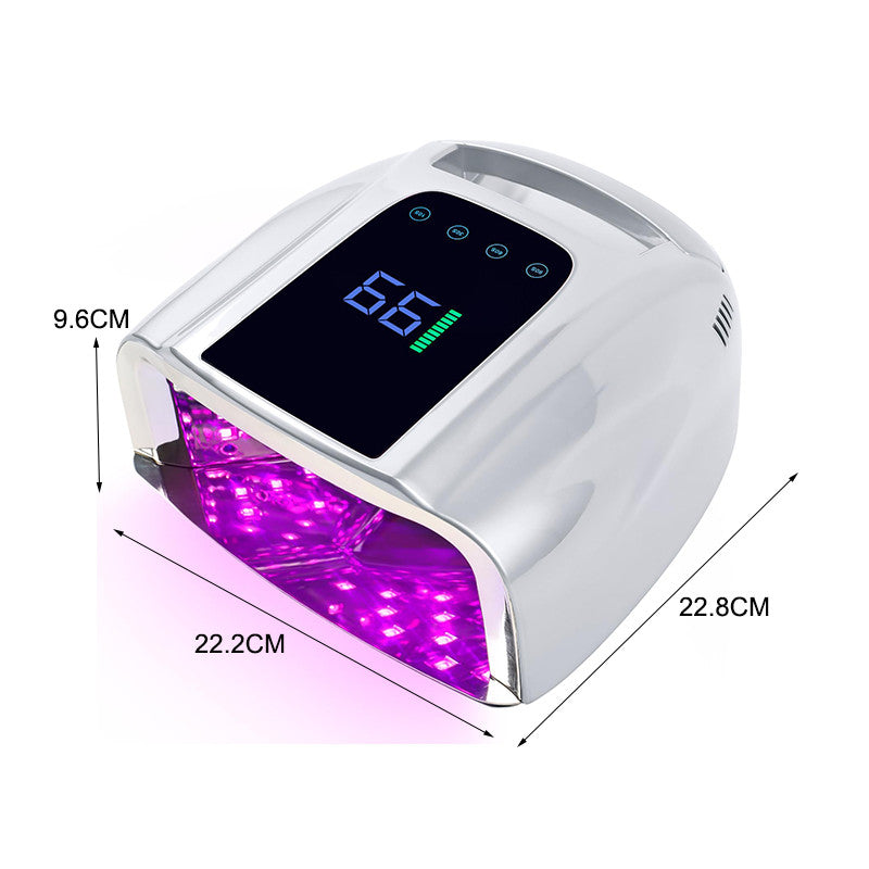 Beakey UV LED Nail Lamp Auto Sensor Gel Nail Dryer for Home Salon DIY Manicure-Silver