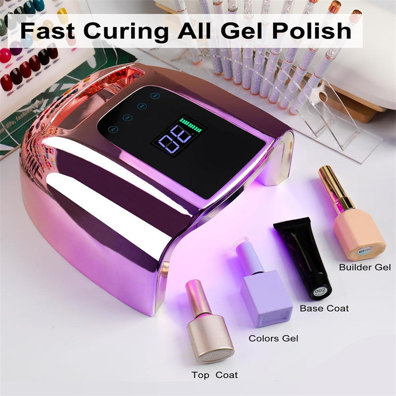 Beakey UV LED Nail Lamp Auto Sensor Gel Nail Dryer for Home Salon DIY Manicure-Purple