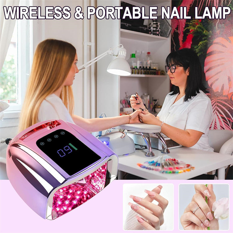 Beakey UV LED Nail Lamp Auto Sensor Gel Nail Dryer for Home Salon DIY Manicure-Purple