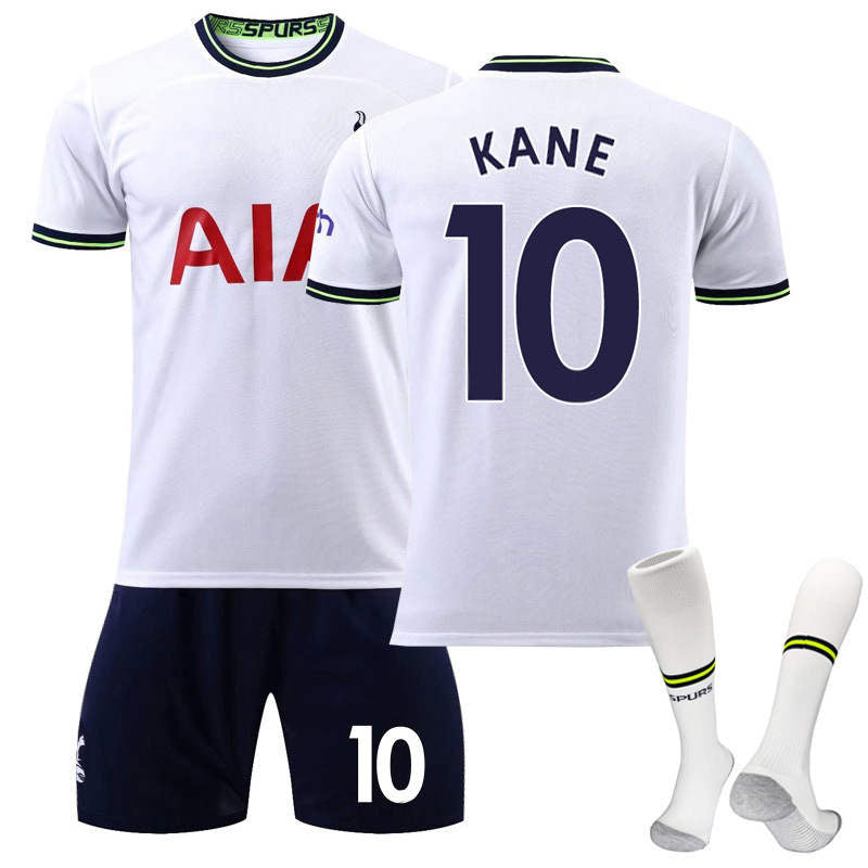 Beakey Tottenham Hotspur F.C. Home Jersey 2022-23 KANE #10 Soccer Jersey Kids Adult 3-Pieces Jersey Kits