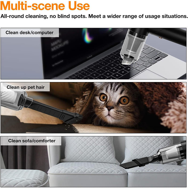 Beakey 9000Pa Wireless Foldable Handheld Car Vacuum-Green