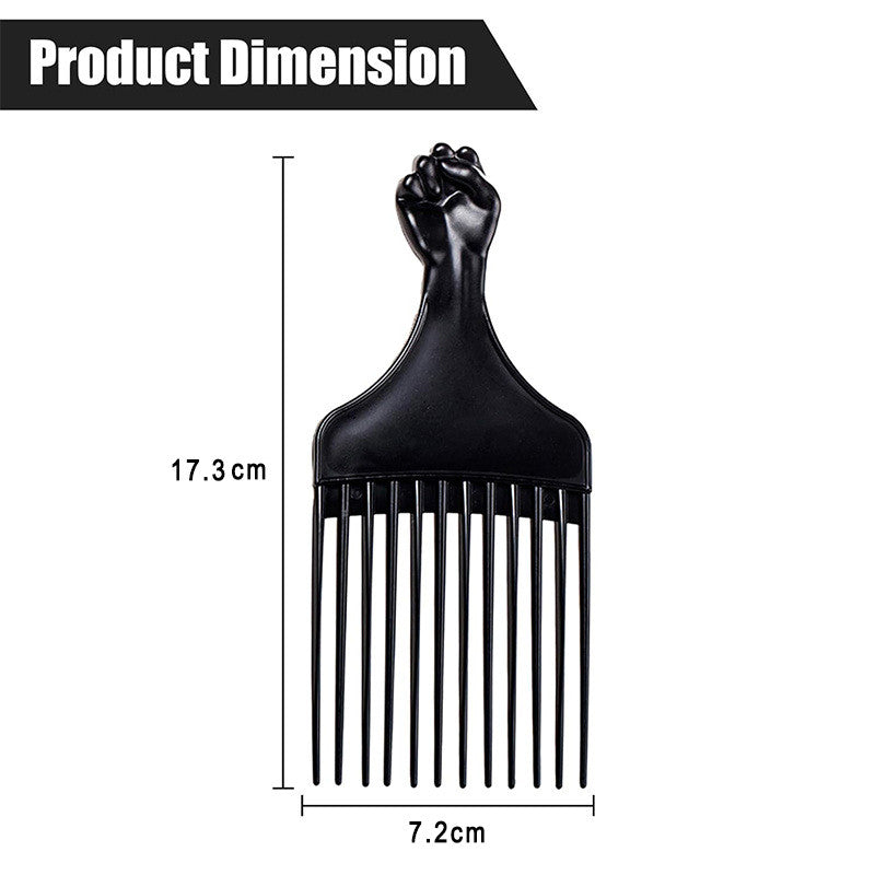 Beakey Black Afro Comb Hair Pick for Curly Hair Detangle Wig Braid Hair Styling Comb