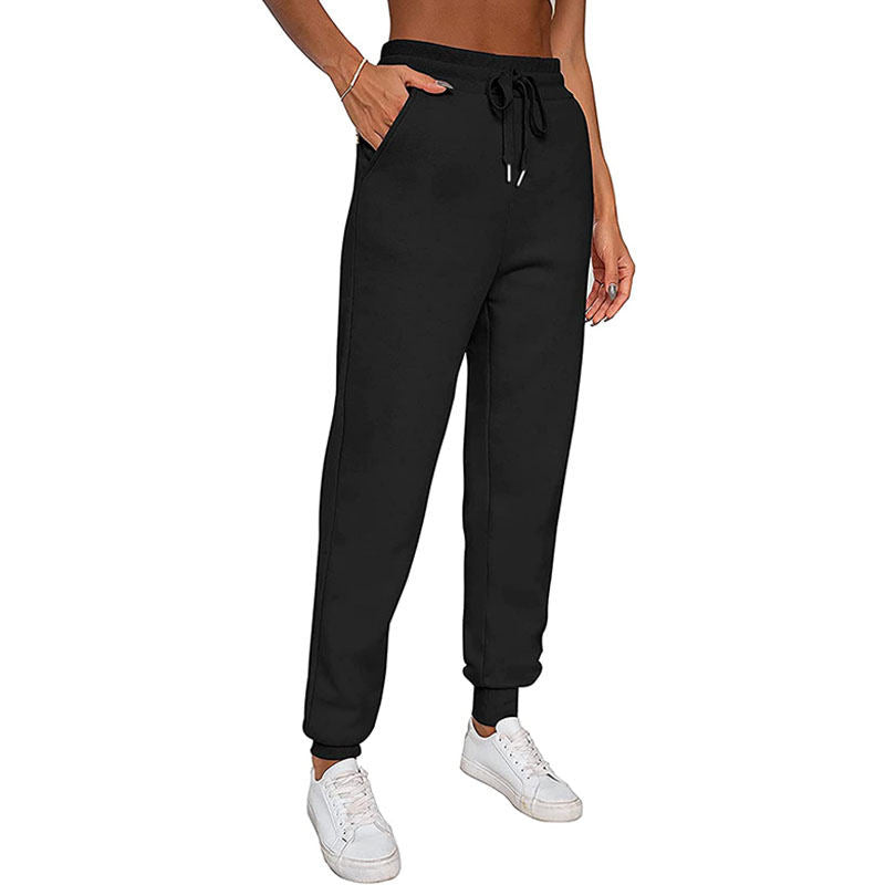 Beakey Womens Warm Sweatpants Sherpa Lined Winter Athletic Jogger Pants-Light Grey