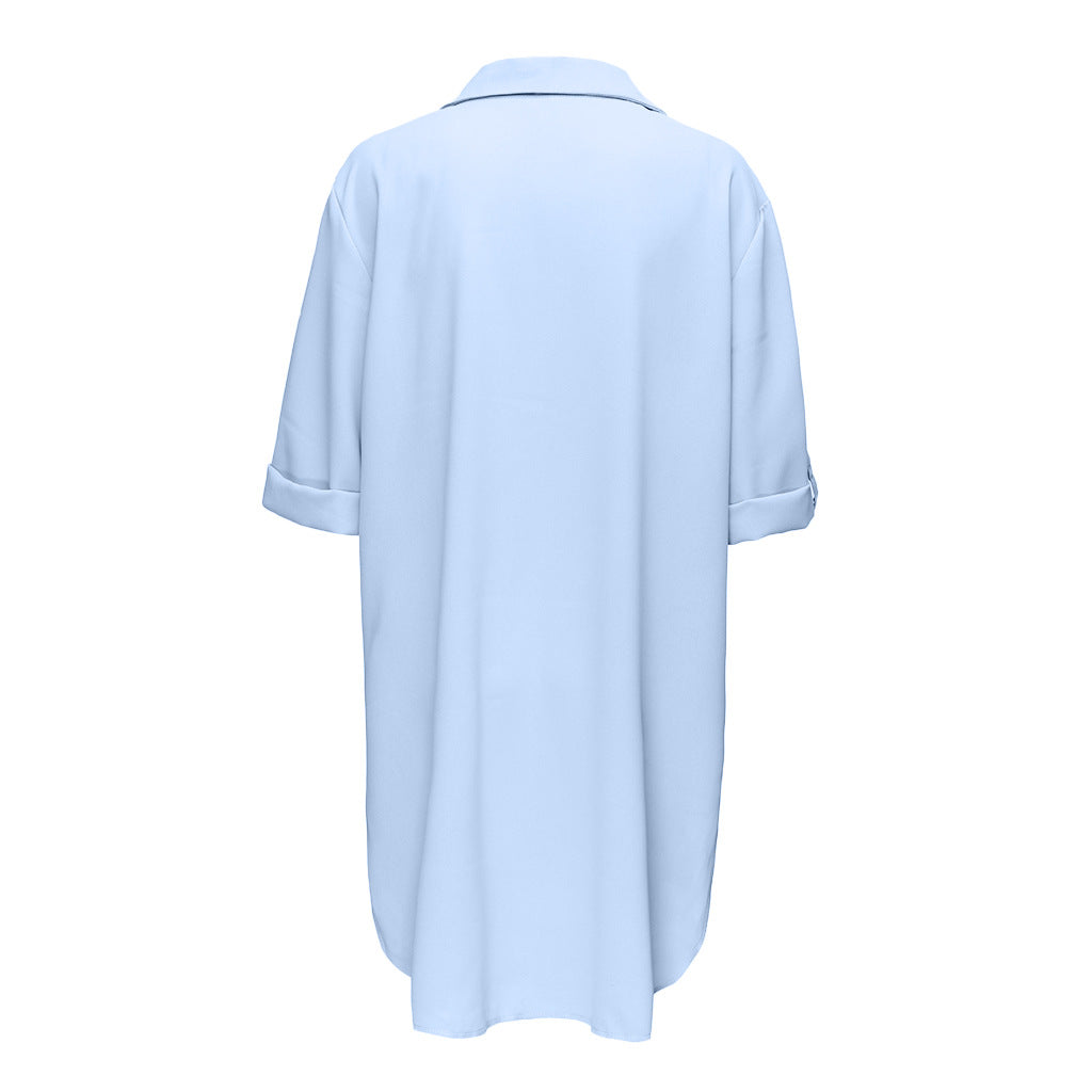 Beakey Women's Swimsuit Beach Cover Up Shirt Bikini Beachwear Bathing Suit Beach Dress - Light Blue