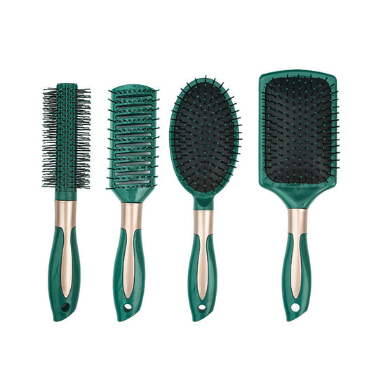 Beakey 4 Pcs Hair Brush Anti Static Massage Oval Comb for Women Men-Green L