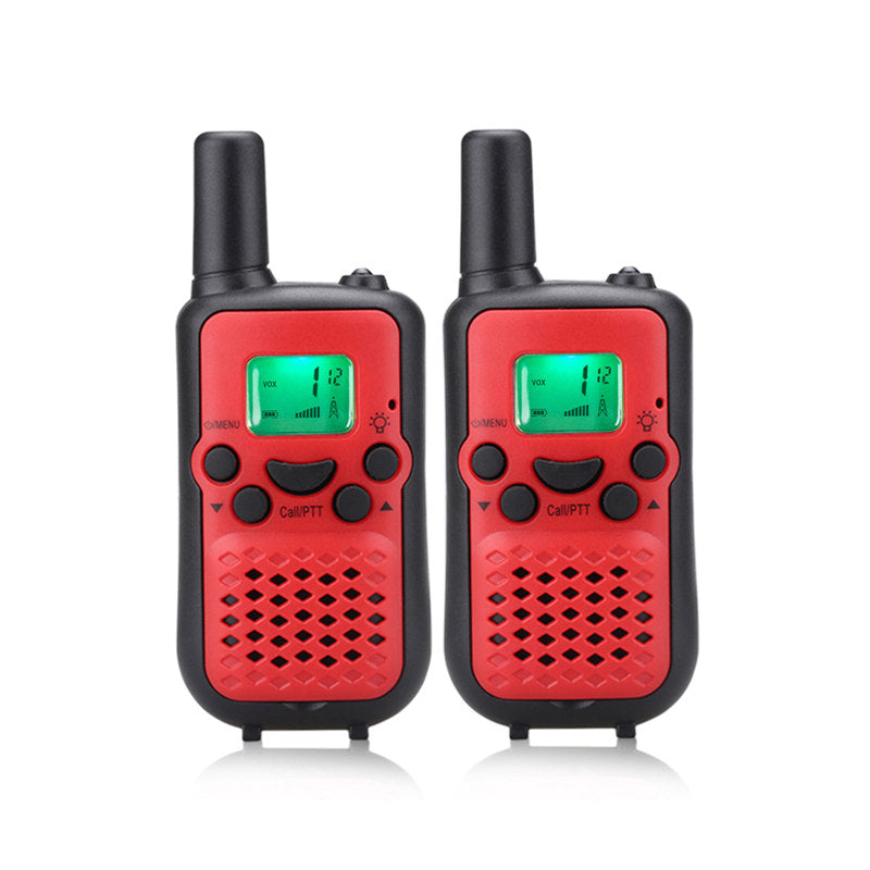 Beakey 2 Pcs Walkie Talkies for Kids 5 km VOX Hands-Free for Hiking-Red