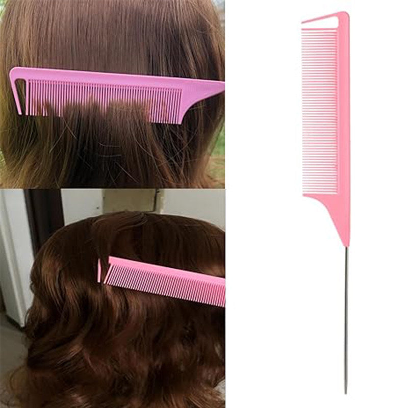 Beakey 5Pcs Slick Back Hair Brush Set with Edge Brush Rat Tail Comb Bristle Comb Fluffy End Comb