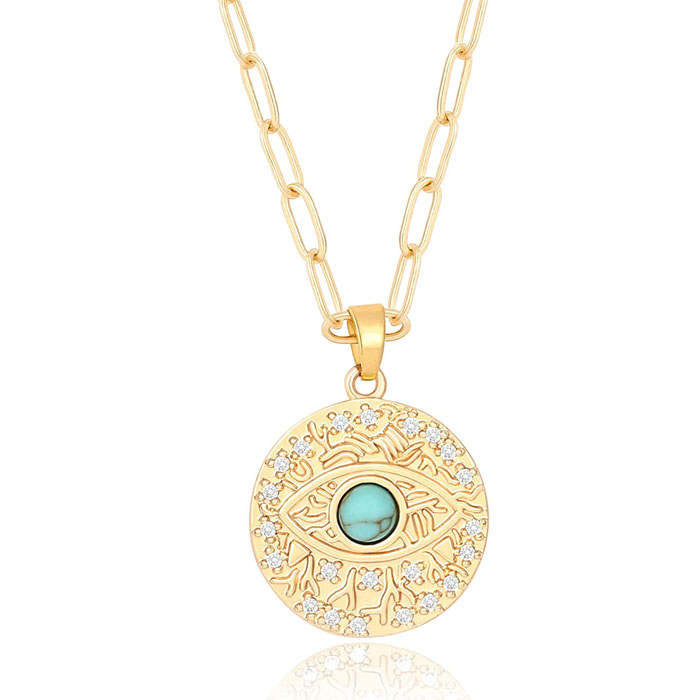 Beakey Simple Cute Long Pendant Necklace Oval Link Choker Double Layer Jewery-Squint-GL-0023A