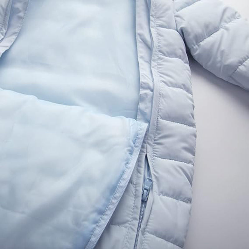 Beakey Baby Warm Romper with Bear Hood Winter Snowsuit for 0-18 Months-Light Blue