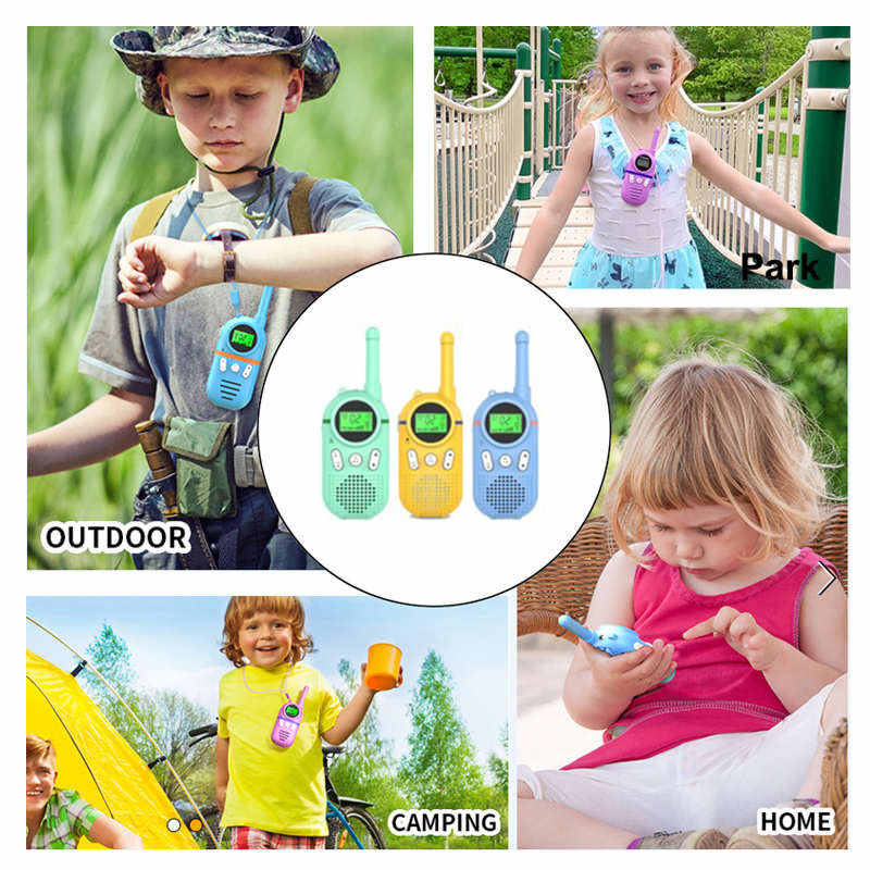 Beakey 3 Pcs Kids Walkie Talkies Rechargeable 3 Miles Range 22 Channels for Camping-1