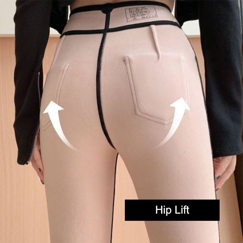 Beakey Fashion Womens Leggings Emulsion Anti-Mite Thicken Workout Pants-Black