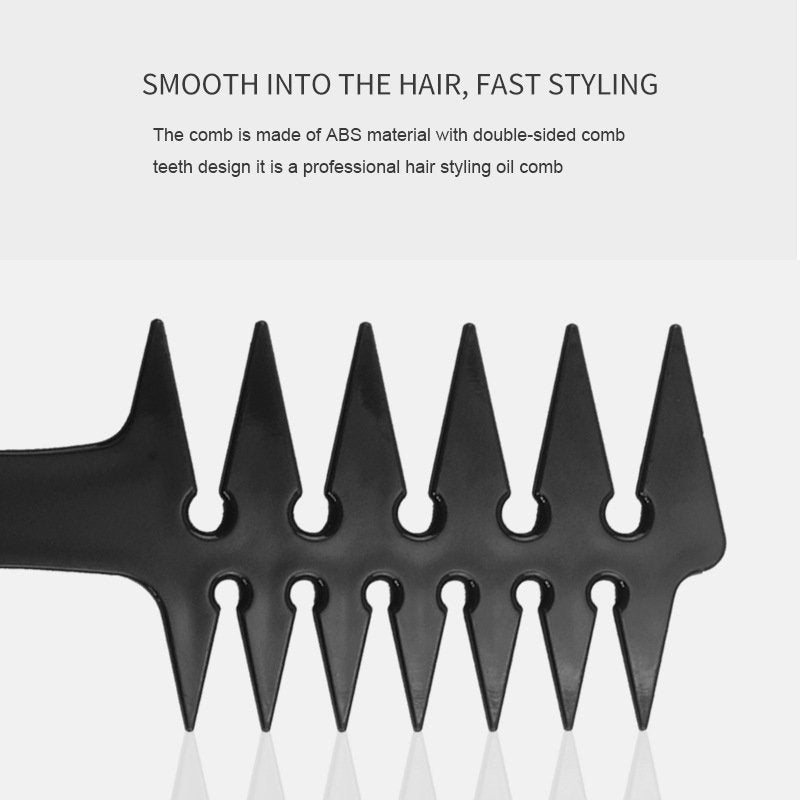 Beakey Wide Tooth Comb Double Sided for Men Hair Styling Texture Comb-Black