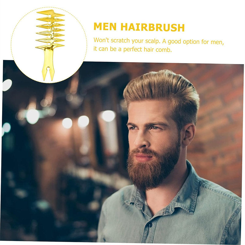Beakey Wide Tooth Comb Double Sided for Men Hair Styling Texture Comb-Gold