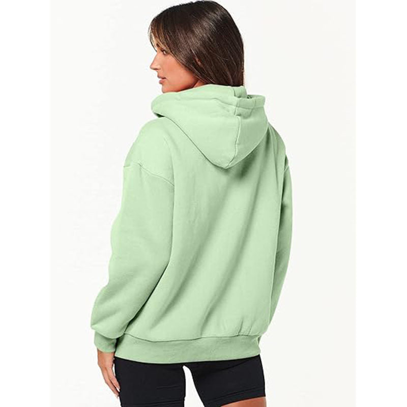 Beakey Womens Zip Up Hoodies with Pockets Y2K Oversized Sweatshirts-Cyan